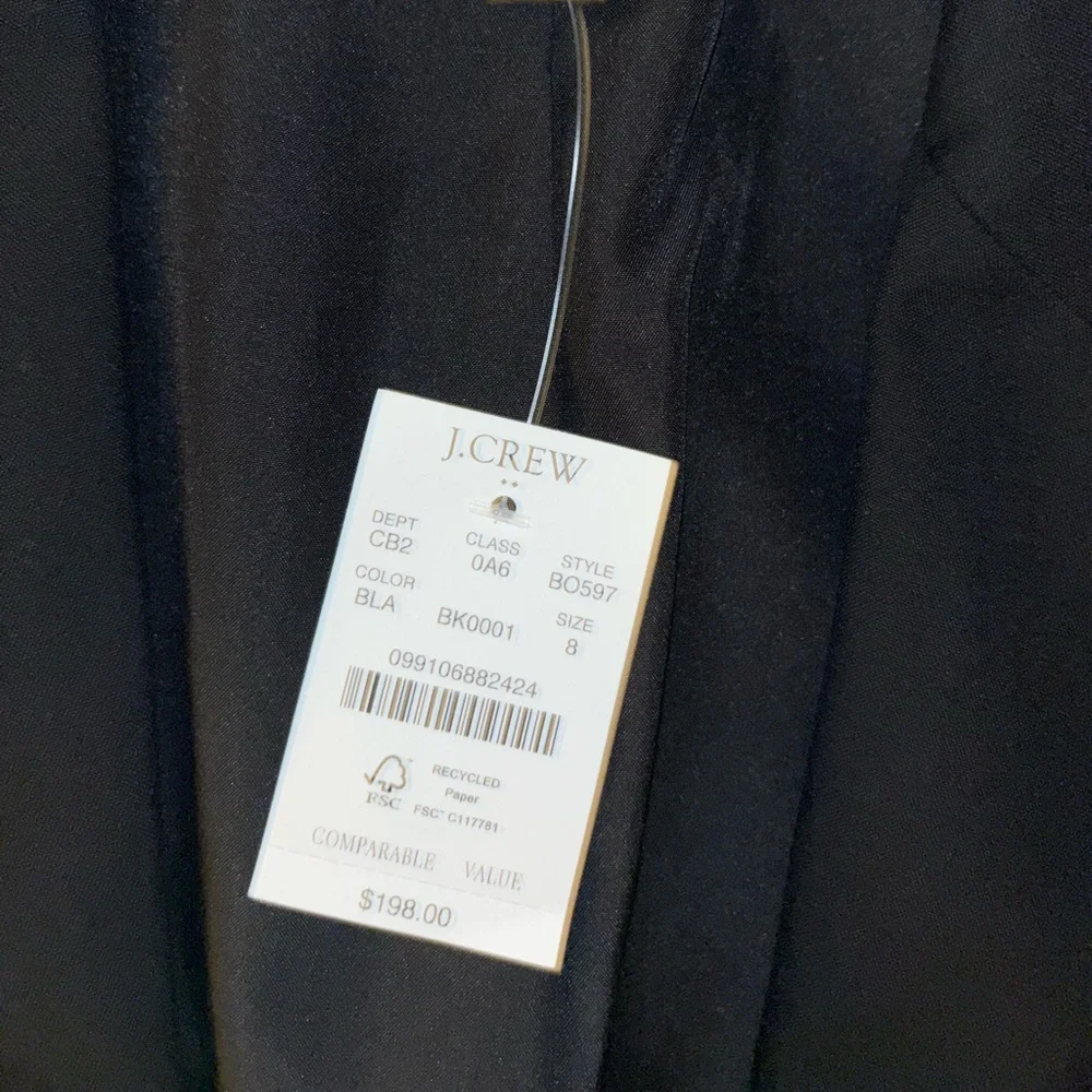 J. Crew Black One-button Blazer